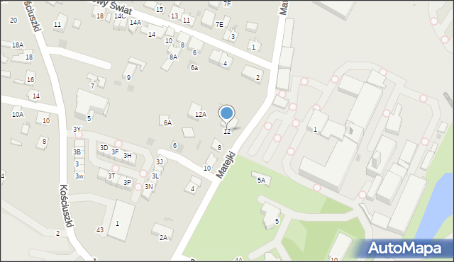 Wieliczka, Matejki Jana, 12, mapa Wieliczka