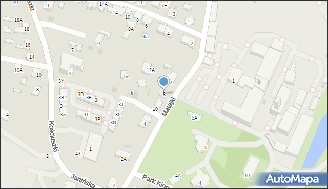 Wieliczka, Matejki Jana, 8, mapa Wieliczka