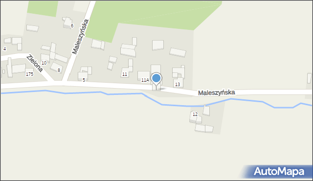 Wierbka, Maleszyńska, 11, mapa Wierbka