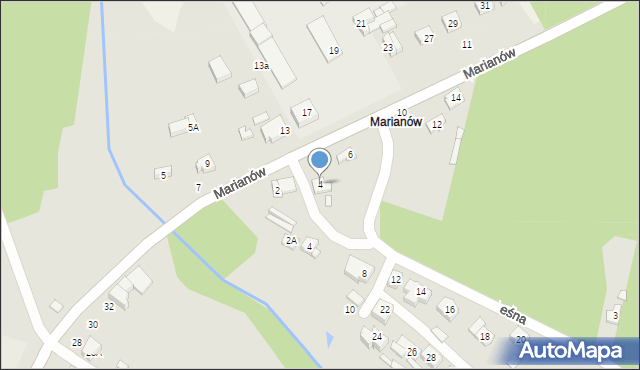 Wieruszów, Marianów, 4, mapa Wieruszów