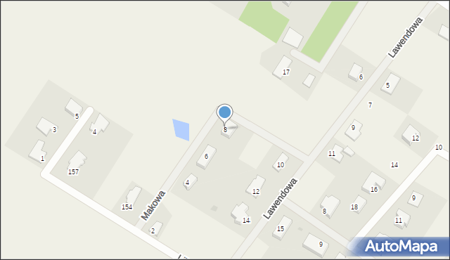 Wikielec, Makowa, 8, mapa Wikielec