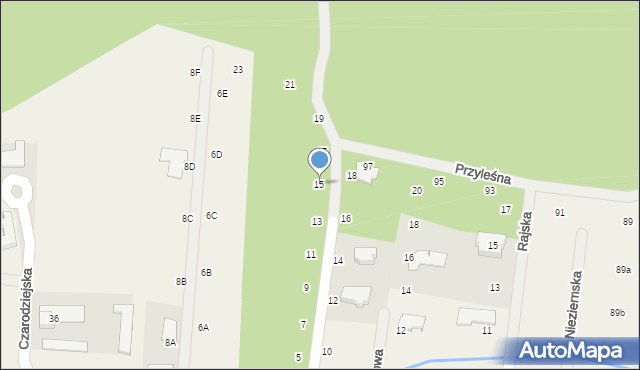 Wilcza Góra, Magiczna, 15, mapa Wilcza Góra