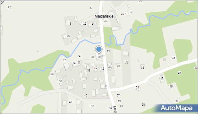 Wilcza Wola, Majdańskie, 18, mapa Wilcza Wola