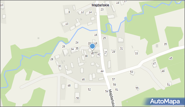 Wilcza Wola, Majdańskie, 40, mapa Wilcza Wola