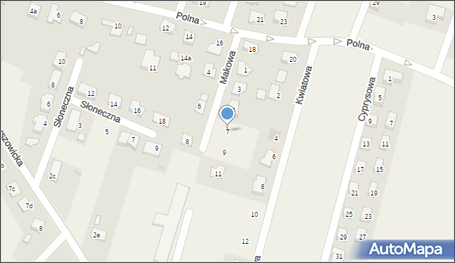 Wilkszyn, Makowa, 7, mapa Wilkszyn