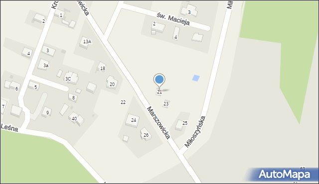 Wilkszyn, Marszowicka, 21, mapa Wilkszyn