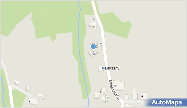 Wisła, Malinczanów, 5C, mapa Wisła