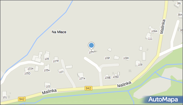 Wisła, Malinka, 107I, mapa Wisła