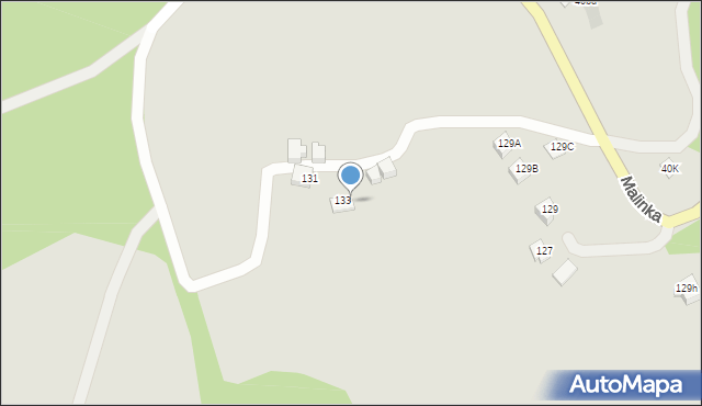 Wisła, Malinka, 133A, mapa Wisła