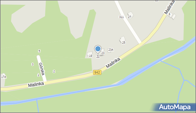 Wisła, Malinka, 21, mapa Wisła