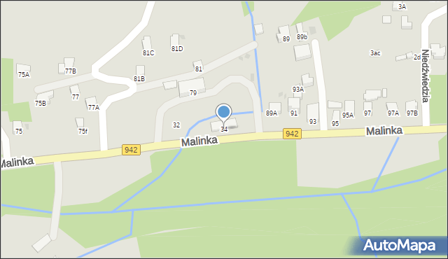 Wisła, Malinka, 34, mapa Wisła