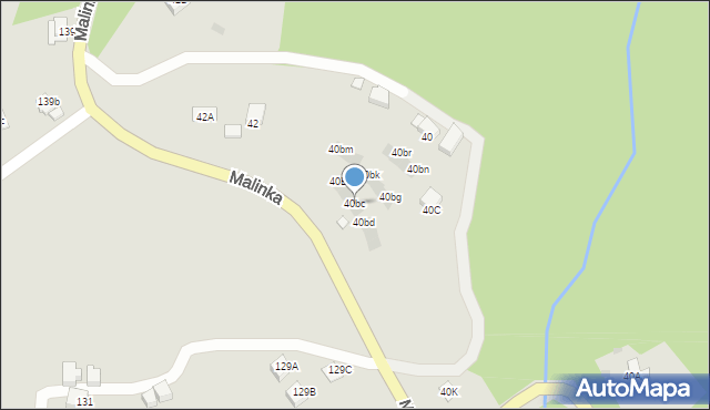 Wisła, Malinka, 40bc, mapa Wisła