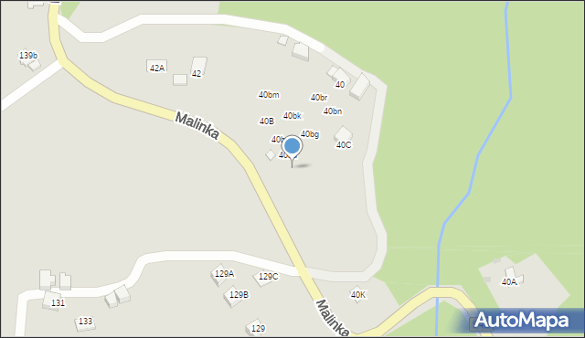 Wisła, Malinka, 40bf, mapa Wisła