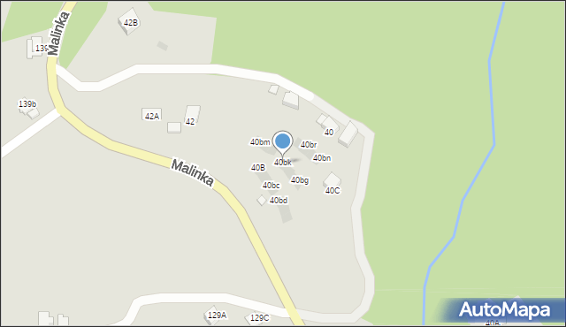 Wisła, Malinka, 40bk, mapa Wisła