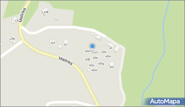 Wisła, Malinka, 40bl, mapa Wisła