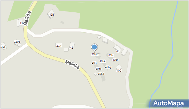 Wisła, Malinka, 40bm, mapa Wisła