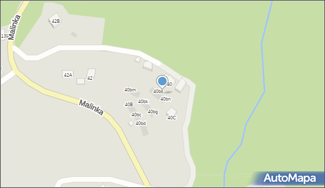 Wisła, Malinka, 40bp, mapa Wisła