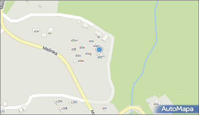 Wisła, Malinka, 40C, mapa Wisła