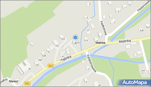 Wisła, Malinka, 45, mapa Wisła