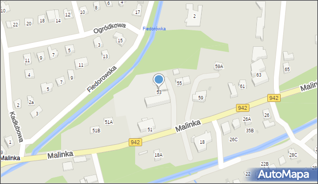 Wisła, Malinka, 53, mapa Wisła