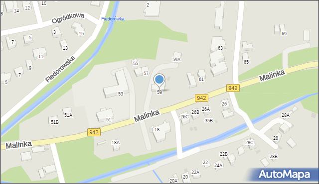 Wisła, Malinka, 59, mapa Wisła