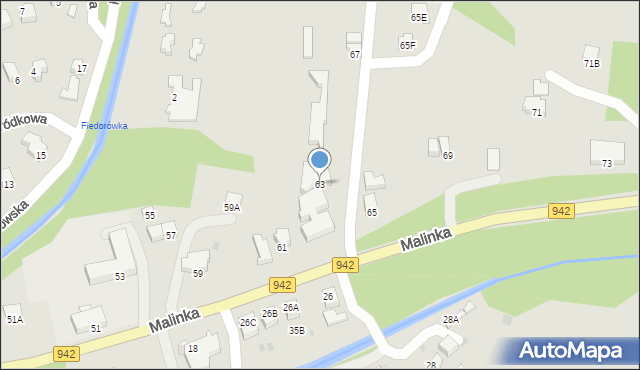 Wisła, Malinka, 63, mapa Wisła