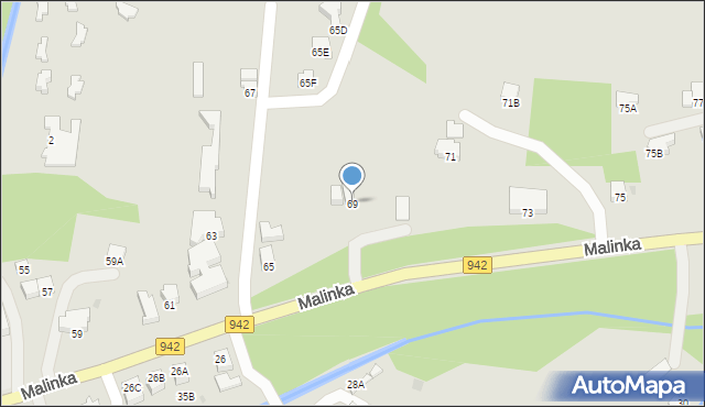 Wisła, Malinka, 69, mapa Wisła