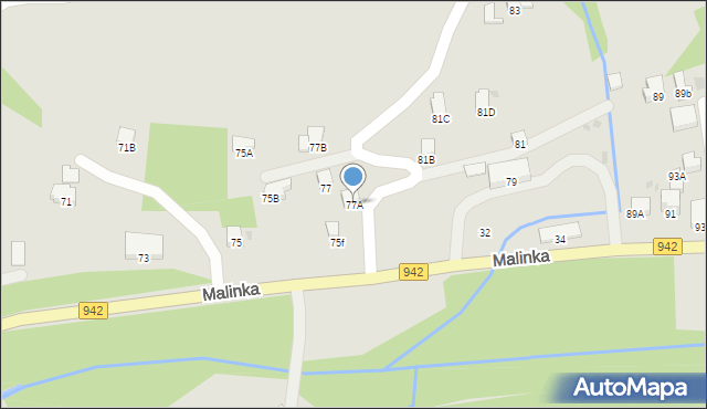 Wisła, Malinka, 77A, mapa Wisła