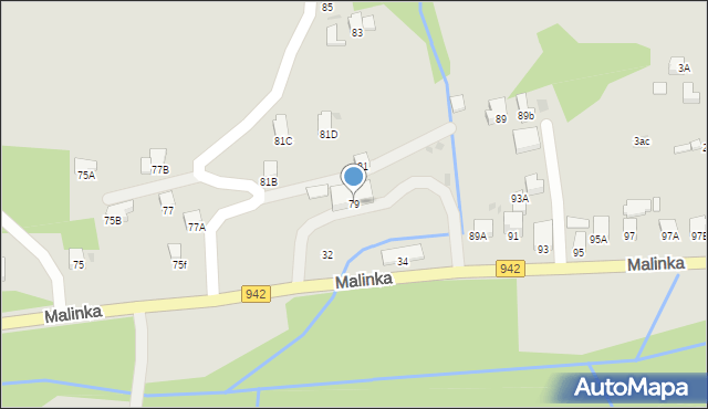 Wisła, Malinka, 79, mapa Wisła