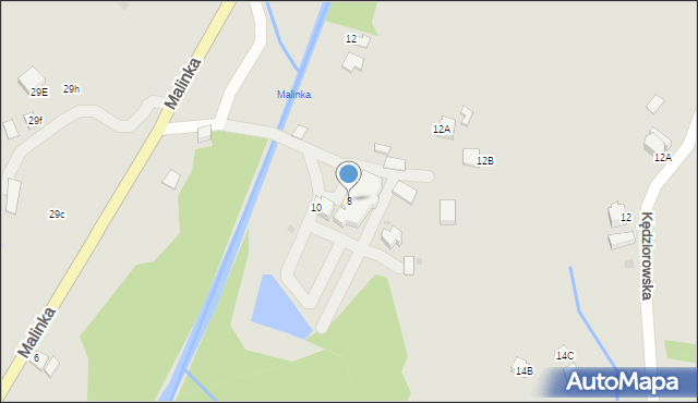 Wisła, Malinka, 8, mapa Wisła