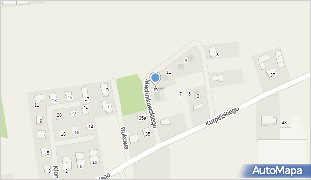 Włoszakowice, Machnikowskiego Romana, 13, mapa Włoszakowice