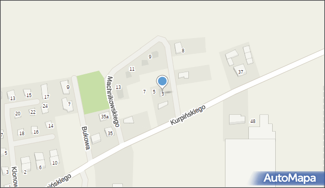 Włoszakowice, Machnikowskiego Romana, 3, mapa Włoszakowice