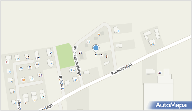 Włoszakowice, Machnikowskiego Romana, 7, mapa Włoszakowice