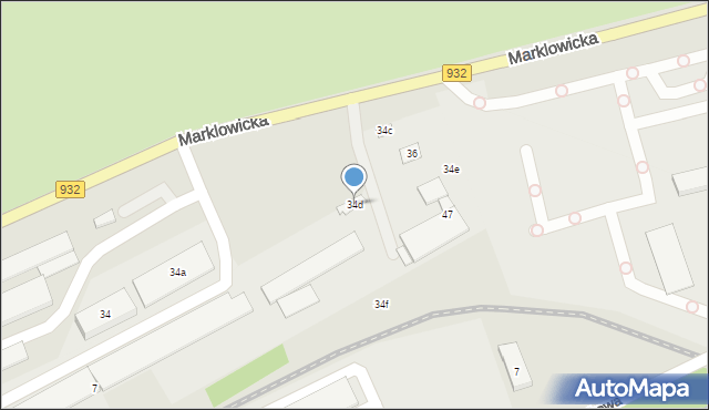 Wodzisław Śląski, Marklowicka, 34d, mapa Wodzisławia Śląskiego