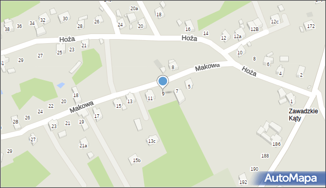 Wodzisław Śląski, Makowa, 9, mapa Wodzisławia Śląskiego