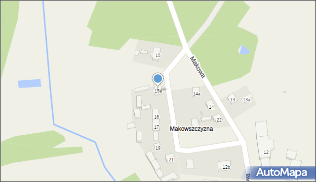 Wójcin, Makowa, 15a, mapa Wójcin