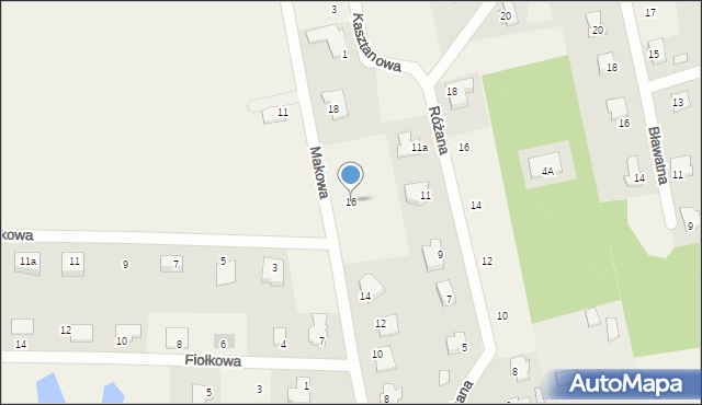 Wójtowo, Makowa, 16, mapa Wójtowo