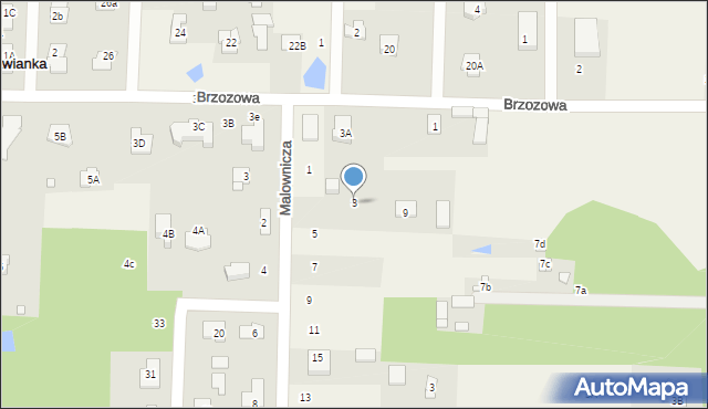 Wola Mrokowska, Malownicza, 3, mapa Wola Mrokowska