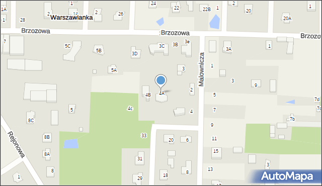 Wola Mrokowska, Malownicza, 4A, mapa Wola Mrokowska