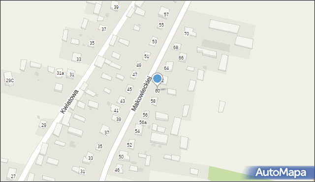 Wola Suchożebrska, Makowieckiej Zofii, 60, mapa Wola Suchożebrska