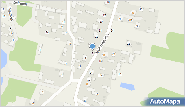 Wola Suchożebrska, Makowieckiej Zofii, 7, mapa Wola Suchożebrska