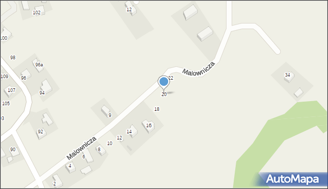 Wola Zachariaszowska, Malownicza, 20, mapa Wola Zachariaszowska