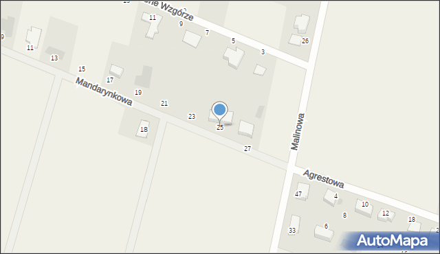 Wołczkowo, Mandarynkowa, 25, mapa Wołczkowo