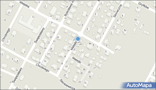 Wolin, Matejki Jana, 13, mapa Wolin