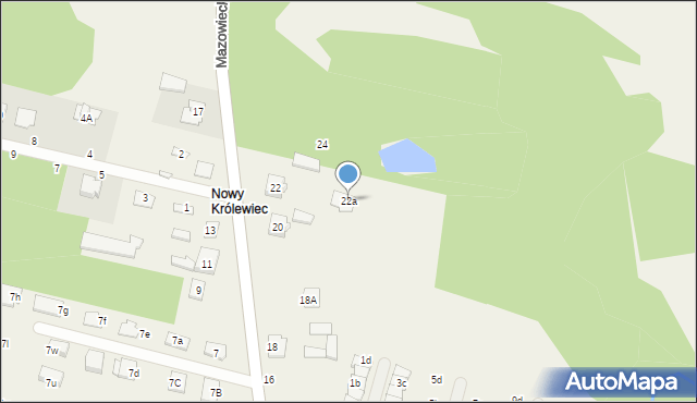 Wólka Mińska, Mazowiecka, 22a, mapa Wólka Mińska