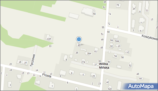 Wólka Mińska, Mazowiecka, 43, mapa Wólka Mińska