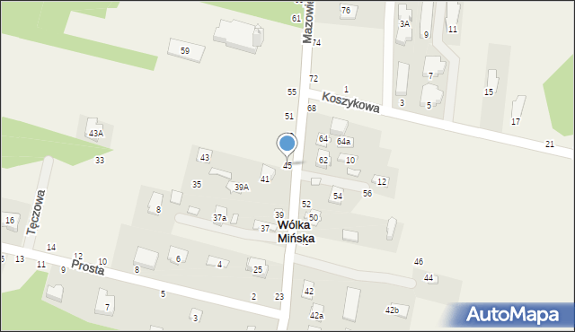 Wólka Mińska, Mazowiecka, 45, mapa Wólka Mińska