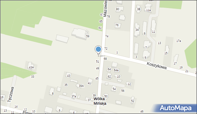 Wólka Mińska, Mazowiecka, 53, mapa Wólka Mińska
