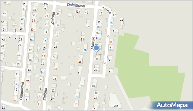 Wołów, Matejki Jana, 28, mapa Wołów