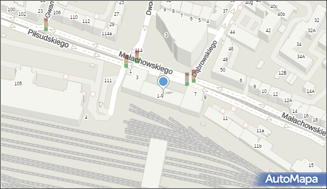 Wrocław, Małachowskiego Stanisława, 5, mapa Wrocławia